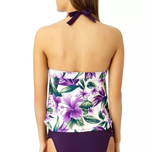 Ana Mix & Match Floral Print Halter Swim Top X Large - Picture 2 of 7